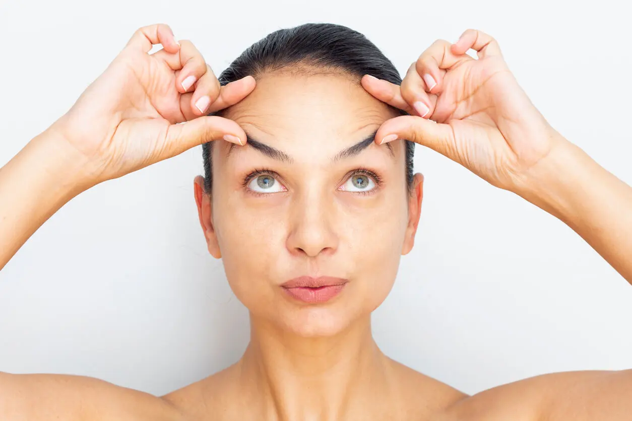 Face yoga for forehead wrinkles
