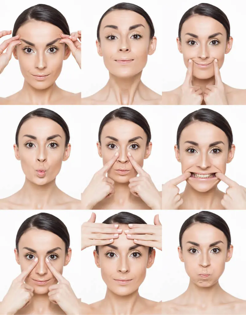 Face yoga against frown lines