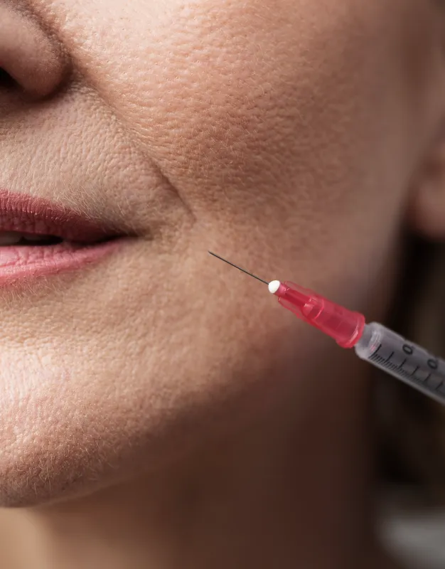 Faltenbehandlung mit Filler